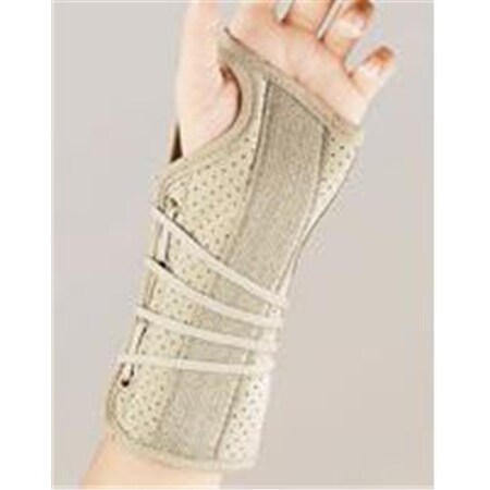 Fla Fla 22-150LGBEG Soft Fit Suede Finish Wrist Brace for Right; Beige; Large 22-150LGBEG